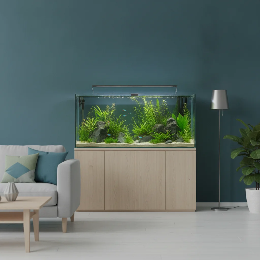 Reflets lumineux sur une surface d'eau calme avec des structures minérales immergées